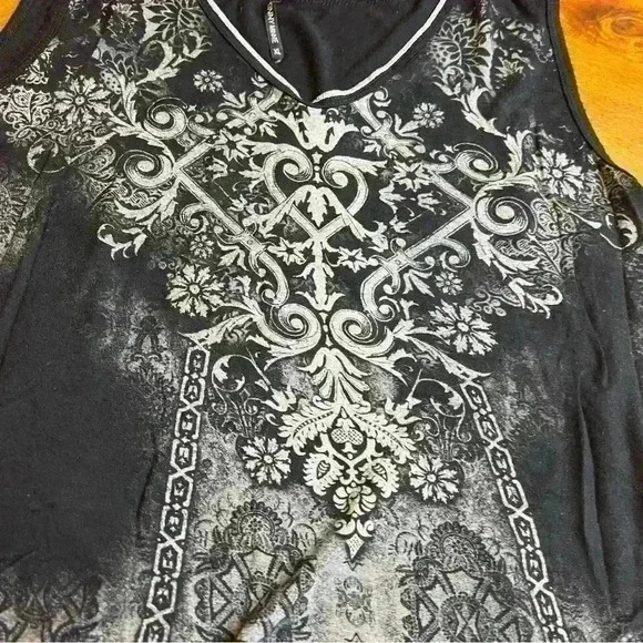 Skinny Minnie Women's xl black tank y2k - Picture 2 of 4